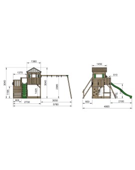 Parco giochi con altalene MASGAMES SIRACUSA XL