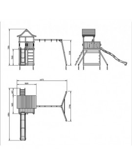 Parco giochi Masgames PAGODA XL con altalena