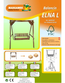 Altalena da giardino MASGAMES ELNA L