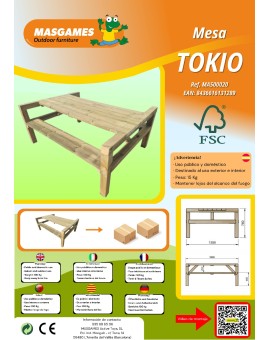 Tavolo da picnic MASGAMES TOKIO