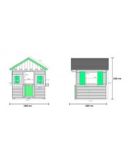 Casa per bambini in legno Masgames LOLLIPOP Blu