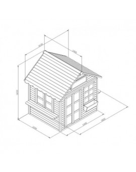 Casa per bambini in legno Masgames FLAM Sopraelevata