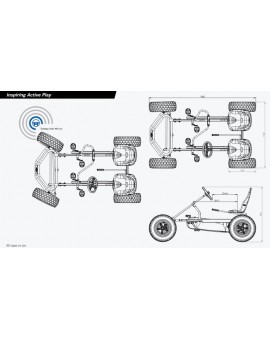 Quadriciclo elettrico a pedali BERG Duo Coaster E-BFR