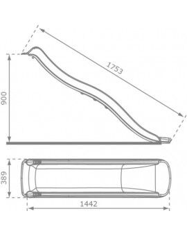 Rampa scorrevole MASGAMES M (altezza 90 cm)