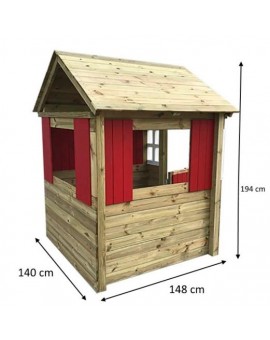 Casa per bambini in legno Masgames FRAGOLA XL