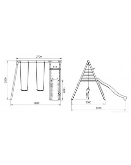 Parco giochi Masgames MAUNA LOA L (legno quadrato)