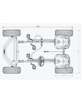 Quadriciclo a pedali BERG Duo Coaster BFR