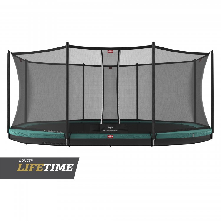 BERG Trampolino interrato Grand Favorit 520 + Rosso Comfort