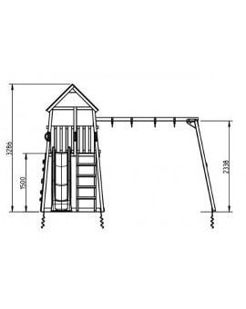 Parco giochi Masgames BELVEDERE XL con altalena