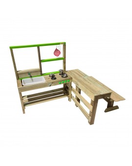 Cucina per bambini in legno da esterno Masgames SPICY Delicious Horeca