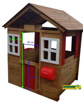 Casa per bambini in legno Masgames FRAGOLA XL