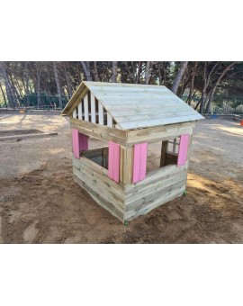 Casa per bambini in legno Masgames LOLLIPOP XL Horeca rosa