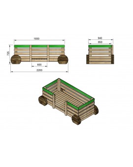 Parco giochi Masgames TRENO PINXO: Locomotiva + 2 vagoni