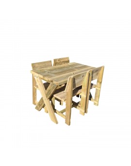 TAVOLO IN LEGNO MASGAMES XERTA 120 CON SEDIE BATEA MASGAMES