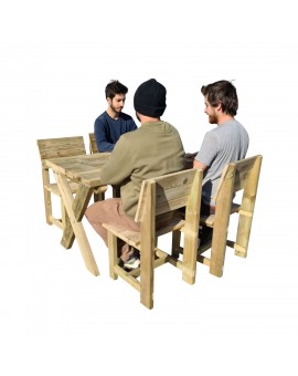 TAVOLO IN LEGNO MASGAMES XERTA 120 CON SEDIE BATEA MASGAMES