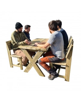 TAVOLO IN LEGNO MASGAMES XERTA 120 CON SEDIE BATEA MASGAMES