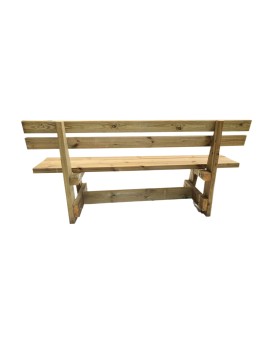 Tavolo da esterno in legno MASGAMES CALELLA con panche con schienale MASGAMES VIC