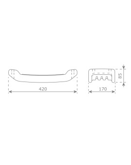 Kit per realizzare un'altalena con angoli retti e arrotondati