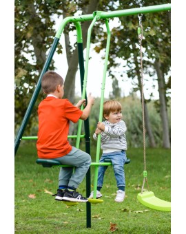 Altalena tripla in metallo Masgames GINGO + seggiolino per bambini